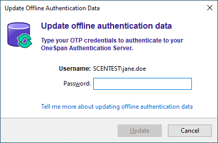 Update Offline Authentication Data | OneSpan Community Platform