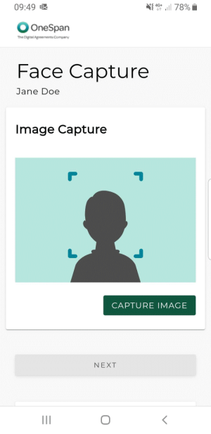 ID Verification - Face Capture screen